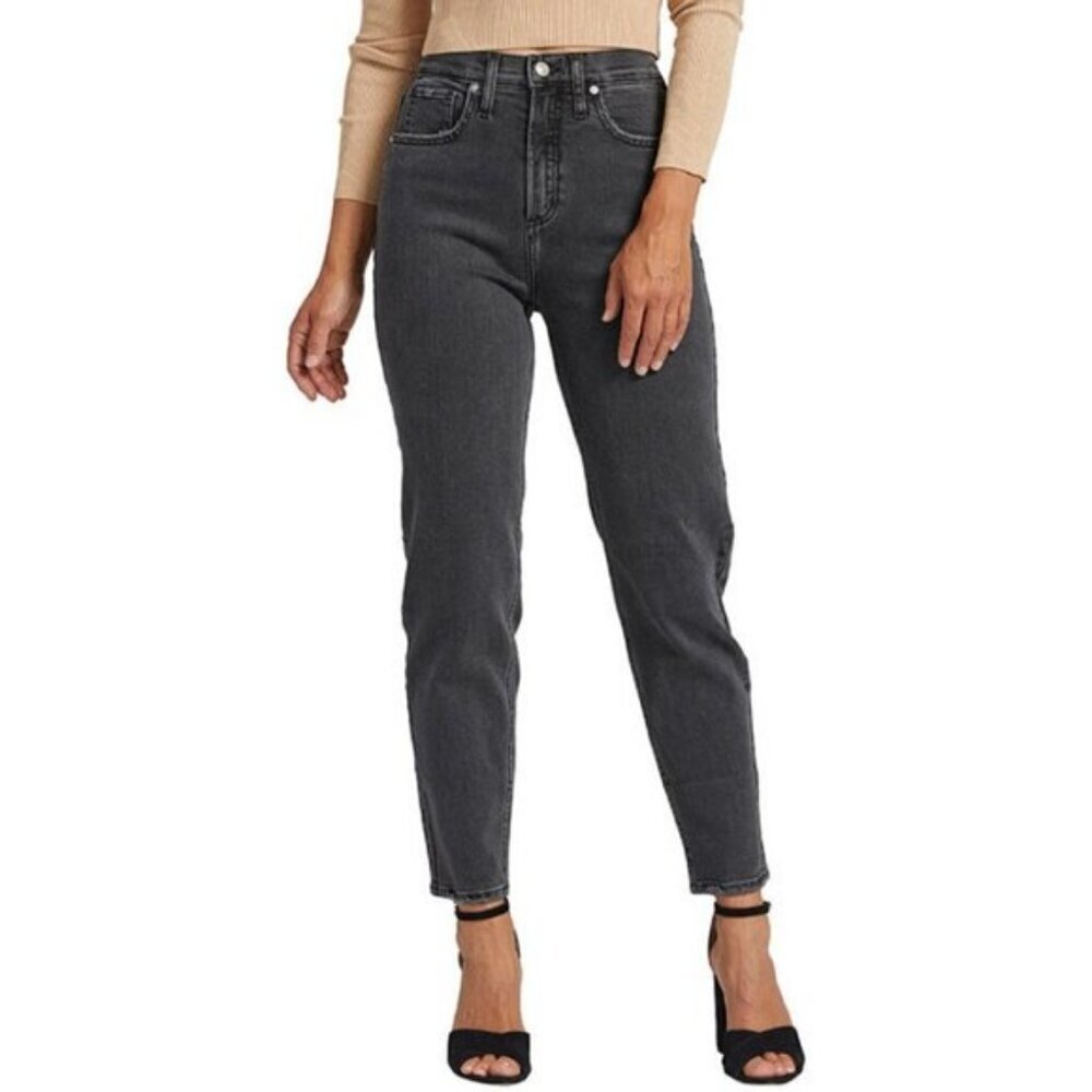 Silver Jeans Women's Highly Desirable Slim Straight Jean In Black Size 24 x 28